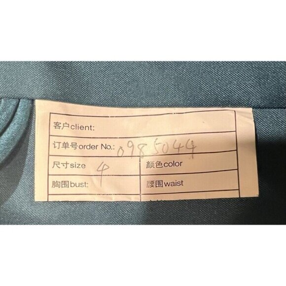 Teal Tulle Prom Dress Gown Formal Dance Event Size 4 - Picture 11 of 12